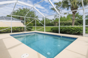 screened swimming pool
